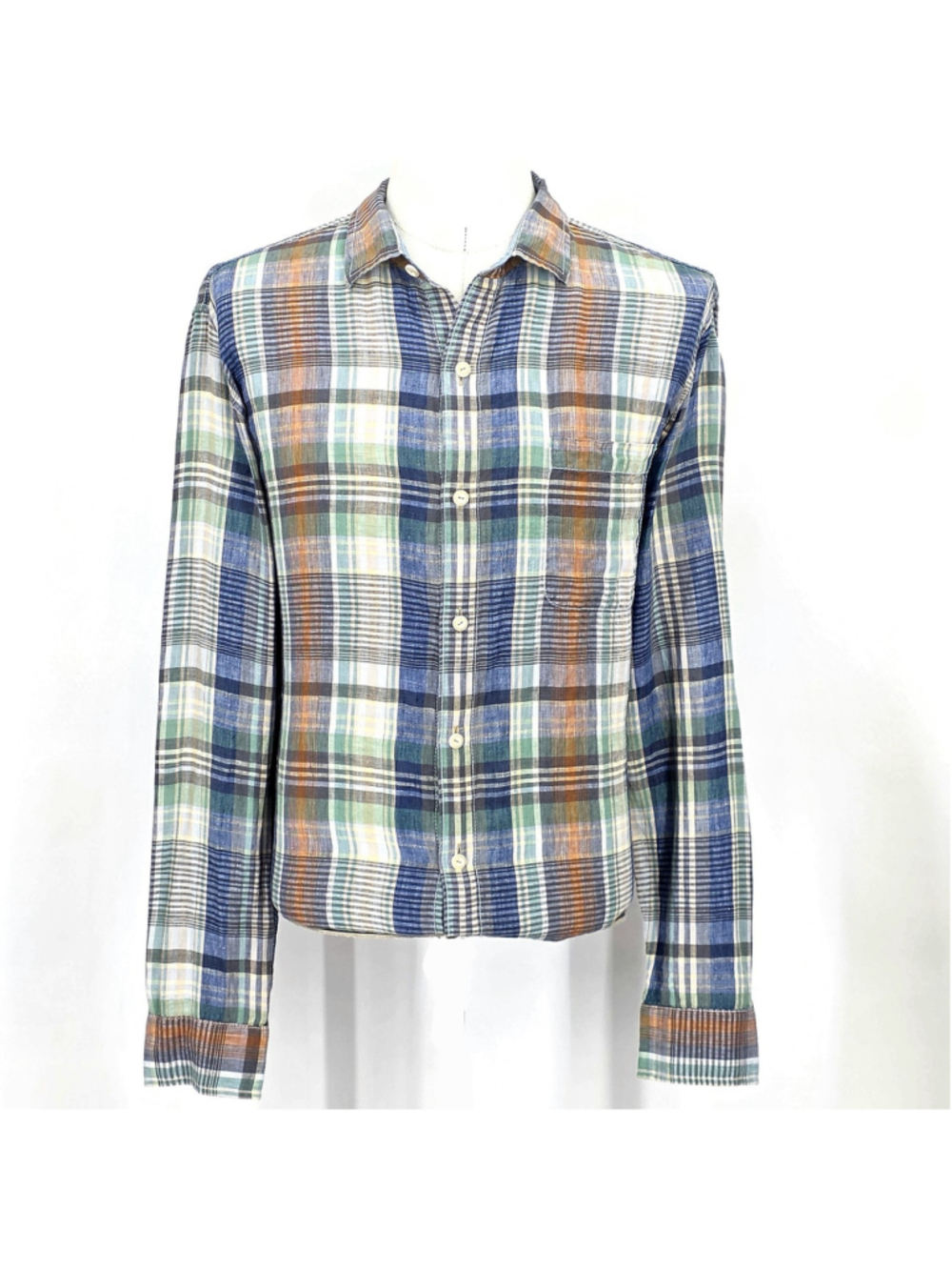 Coastal Prep Tommy Bahama Linen Shirt Men XL Plaid Beach Casual